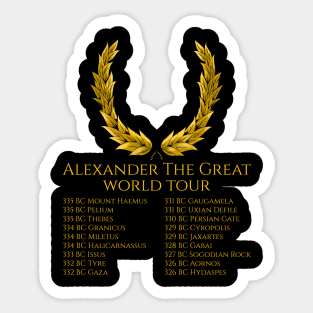 Ancient Greek Hellenic History - Alexander The Great World Tour Sticker